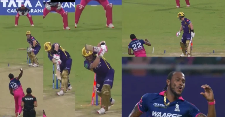 ipl 2026 [WATCH]: Jofra Archer shatters Tim Seifert’s stumps with a brilliant Jaffa for a golden duck during the KKR vs RR clash.